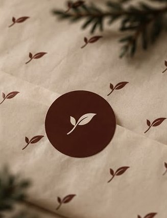 Bordová pečať s lístkom na hodvábnom papieri